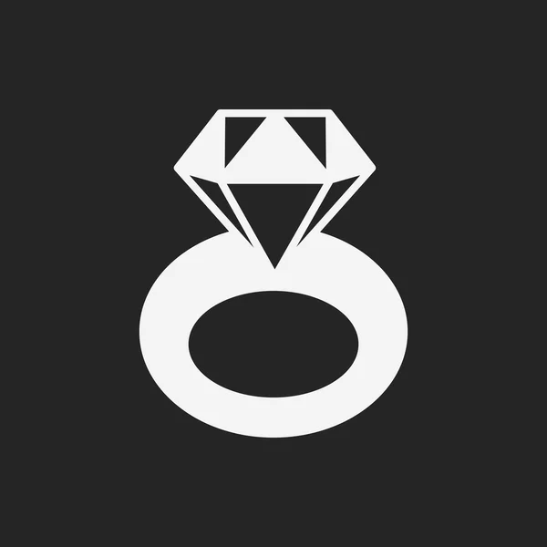 Diamantring-Symbol — Stockvektor