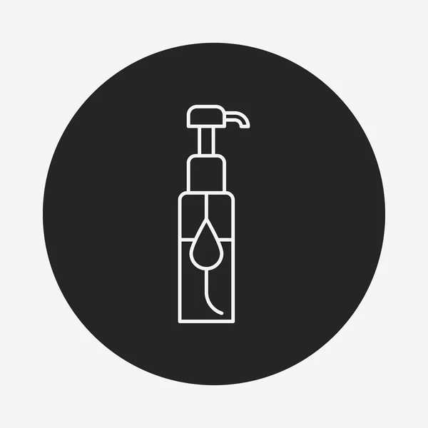 Икона линии косметических бутылок — стоковый вектор
