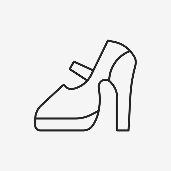 Schoenen lijn pictogram — Stockvector