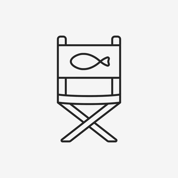 Fishing chair line icon — Stock Vector