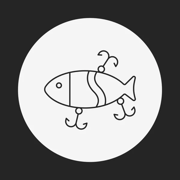 Fiske bete linje-ikonen — Stock vektor