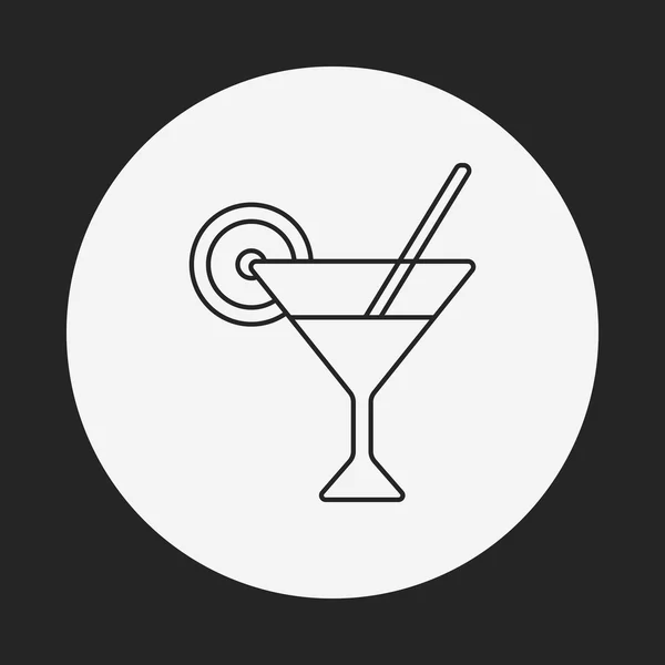 Champagne lijn pictogram — Stockvector