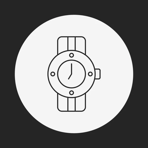 Ikona čáry hodinky — Stockový vektor