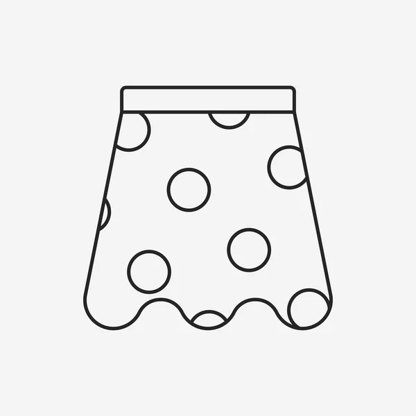 Faldas línea icono — Vector de stock