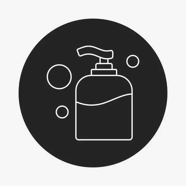 Línea de botellas cosméticas icono — Vector de stock