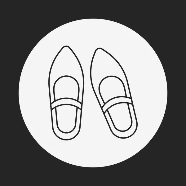 Línea de zapatos icono — Vector de stock