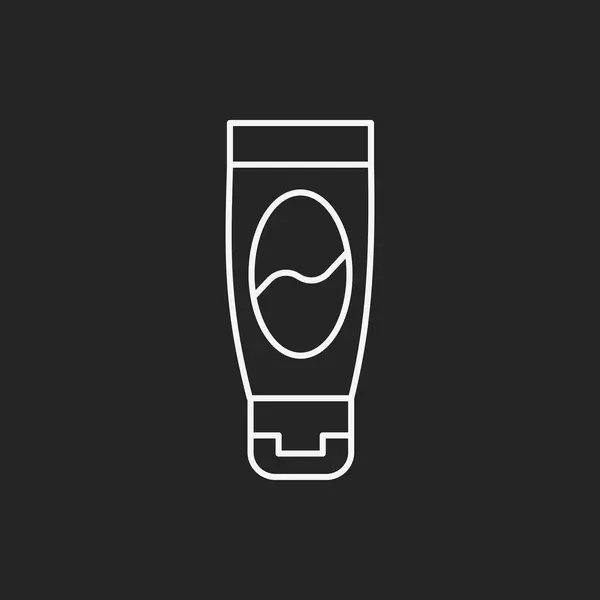 Icône de ligne de bouteilles cosmétiques — Image vectorielle