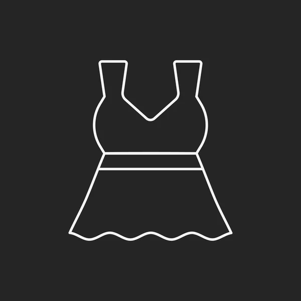 Dress line icon — Stock Vector