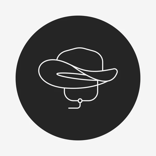 Pescador sombrero línea icono — Archivo Imágenes Vectoriales