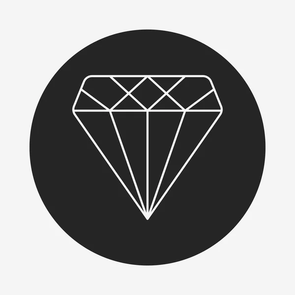 Línea de diamante icono — Vector de stock