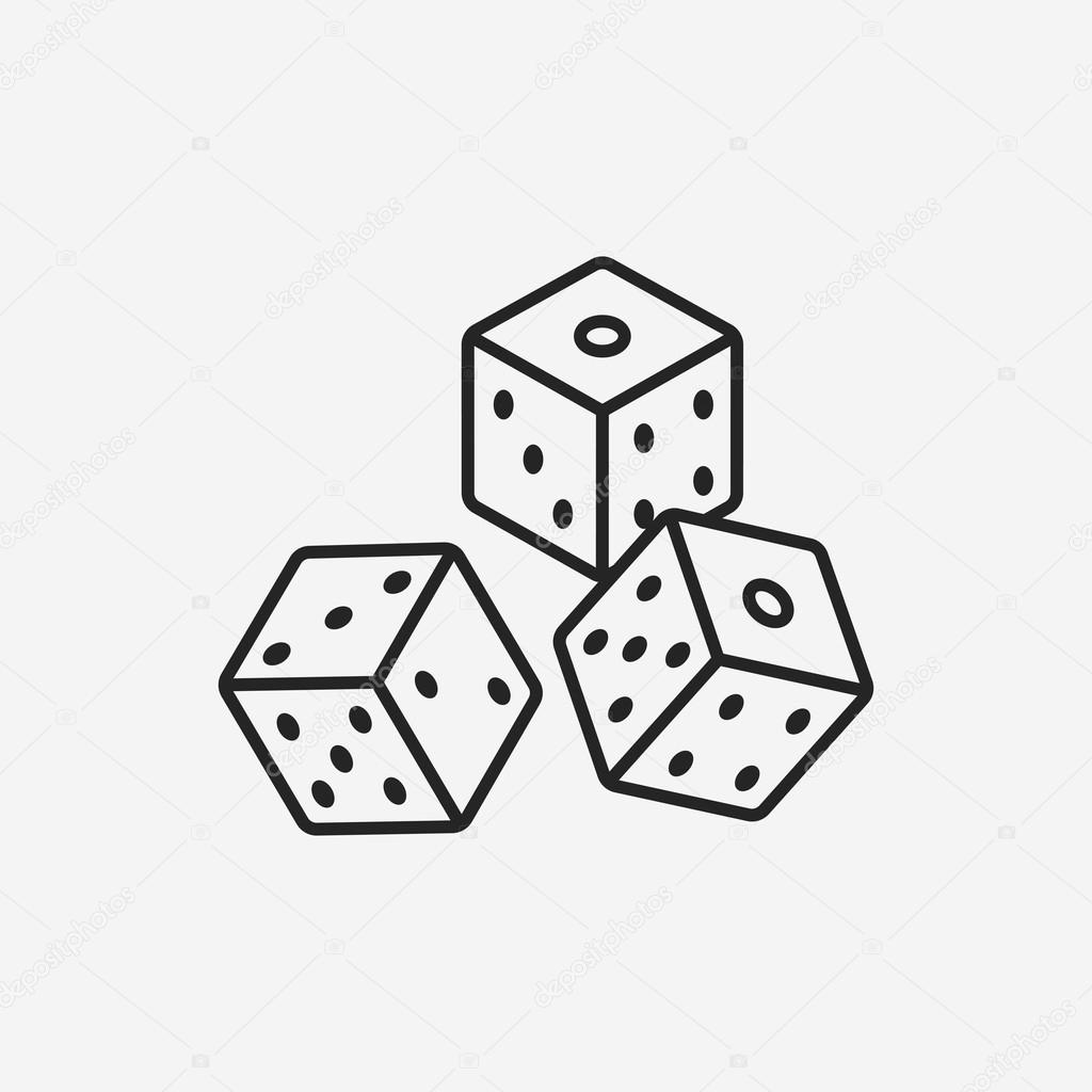 Dice line icon