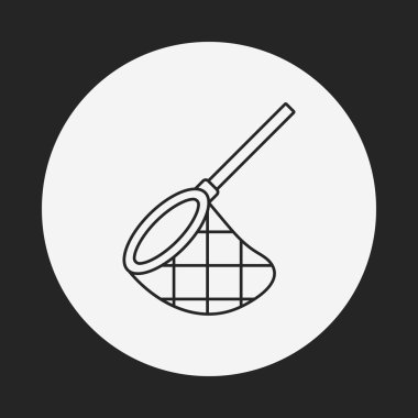 Balık tutma net satırı simgesi