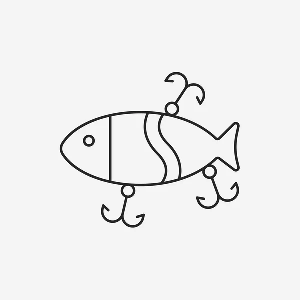 Fishing bait line icon — Stock Vector