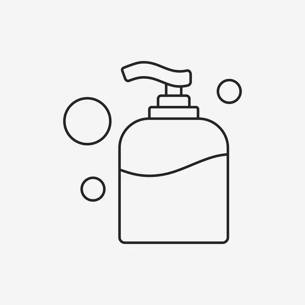 Línea de botellas cosméticas icono — Vector de stock