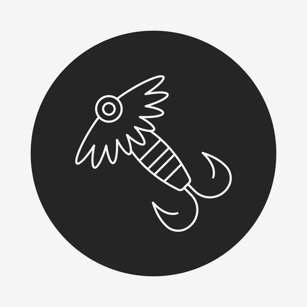 Línea de cebo de pesca icono — Archivo Imágenes Vectoriales
