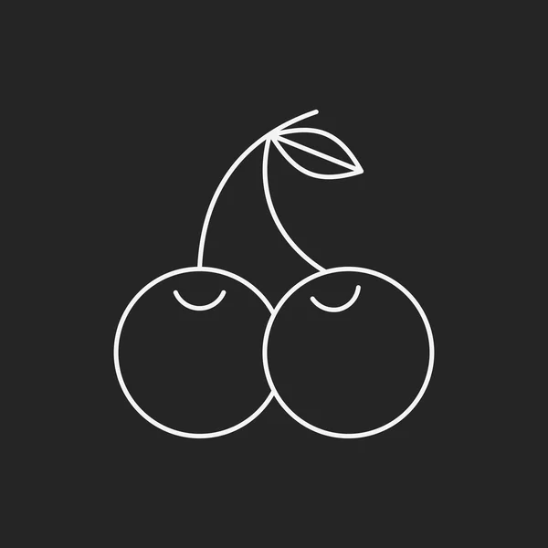 水果樱桃线图标 — 图库矢量图片