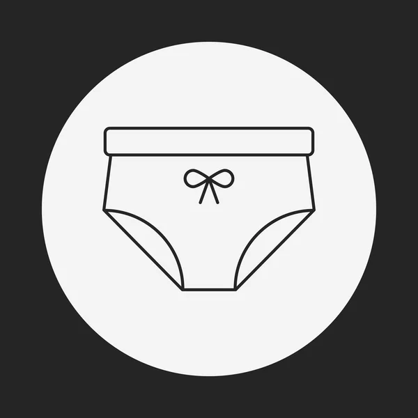 Underwear line icon — Stock Vector
