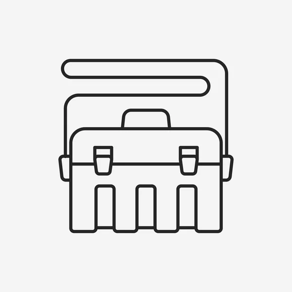 Fishing box line icon — Stock Vector