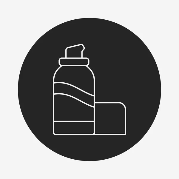 Línea de botellas cosméticas icono — Vector de stock