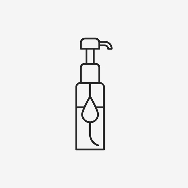 Línea de botellas cosméticas icono — Vector de stock