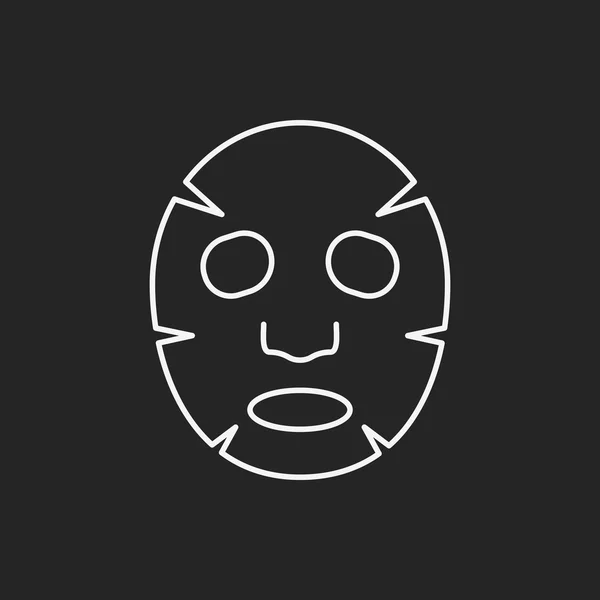 Mascarilla facial icono de línea — Vector de stock