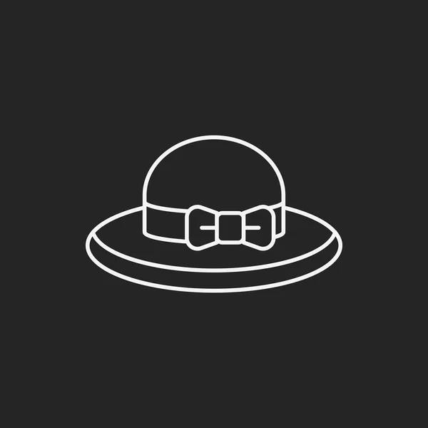 Sun hat line icon — Stock Vector