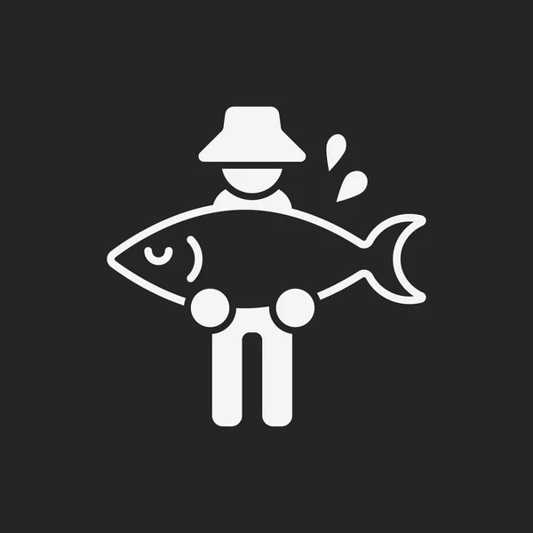 Icona del pescatore — Vettoriale Stock