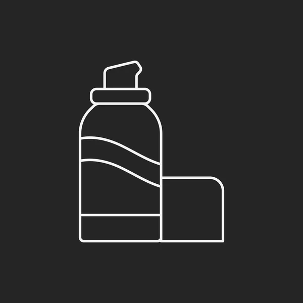 Línea de botellas cosméticas icono — Vector de stock