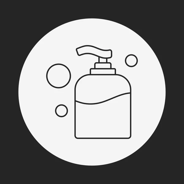 Línea de botellas cosméticas icono — Vector de stock