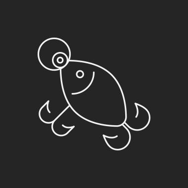 Balıkçılık yem satırı simgesi