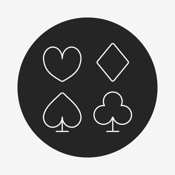 Poker satırı simgesi — Stok Vektör