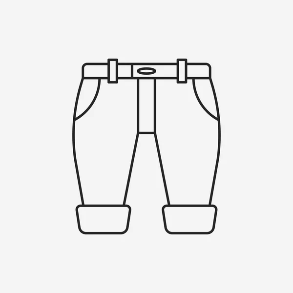 Línea de pantalones icono — Vector de stock