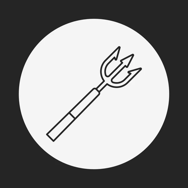 Fisk spjut ikon — Stock vektor