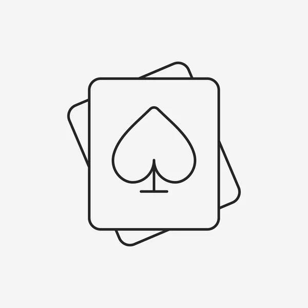 Ícone de linha de poker —  Vetores de Stock