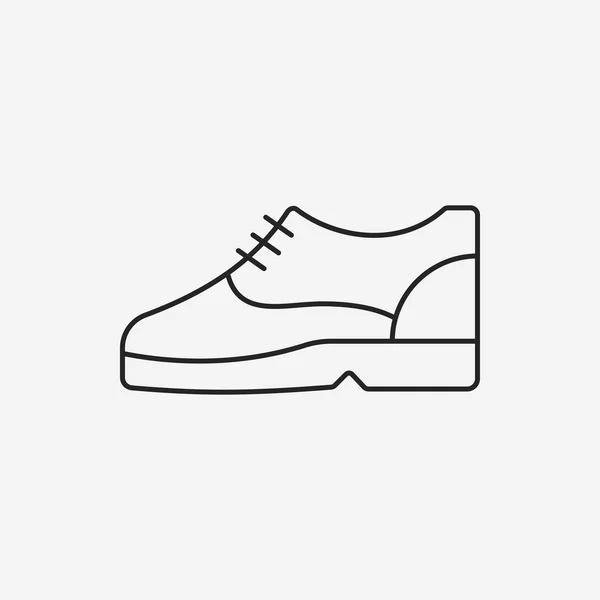 Línea de zapatos icono — Vector de stock