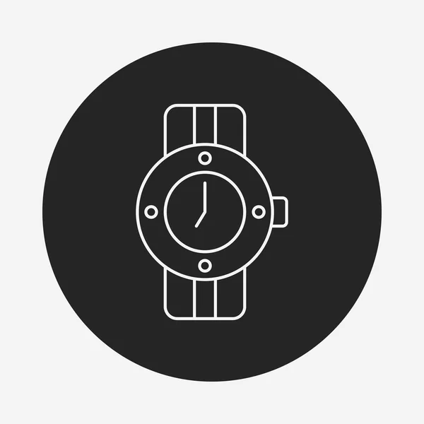 Icono de línea de reloj — Vector de stock