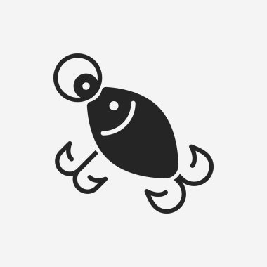 Balıkçılık yem simgesini