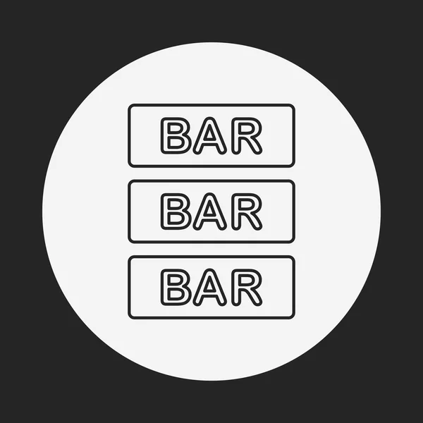 Bar shop sign line icon — Stock Vector