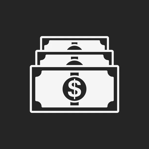 Het icoon van casino geld — Stockvector