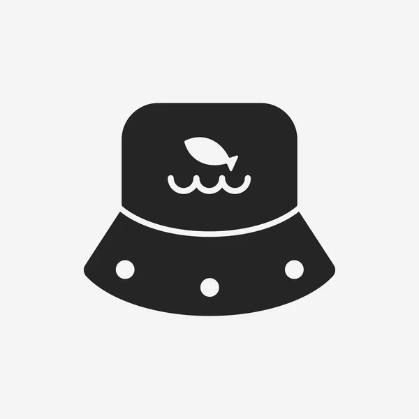 Pescador sombrero icono — Vector de stock