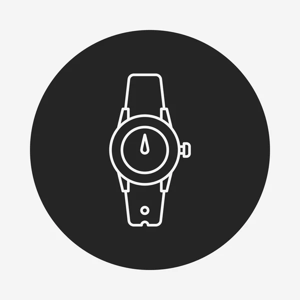 Icona della linea orologio — Vettoriale Stock