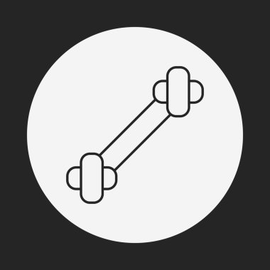 Köpek kemiği çizgisi simgesi