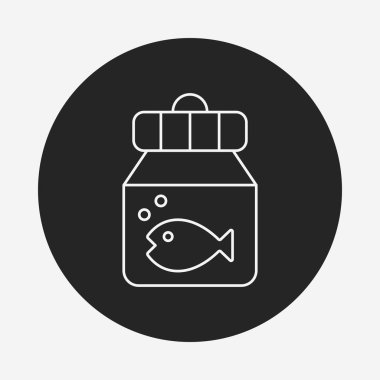 balık yuvarlak kase satırı simgesi