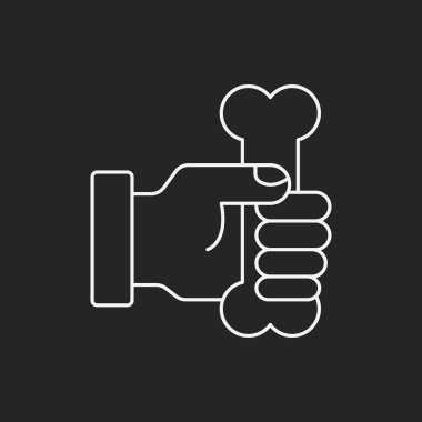 Köpek kemiği çizgisi simgesi