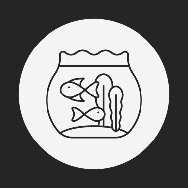 balık yuvarlak kase satırı simgesi