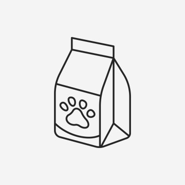 evde beslenen hayvan köpek gıda satırı simgesi