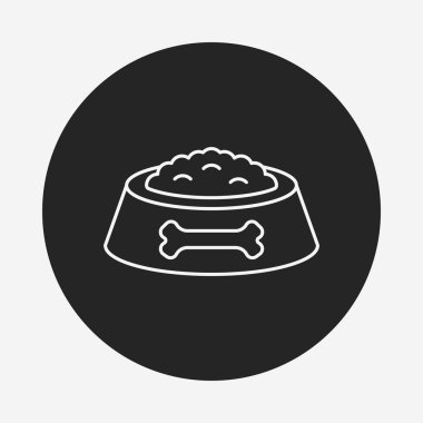 evde beslenen hayvan köpek gıda satırı simgesi