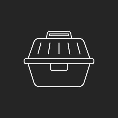 evde beslenen hayvan köpek seyahat kafes satırı simgesi