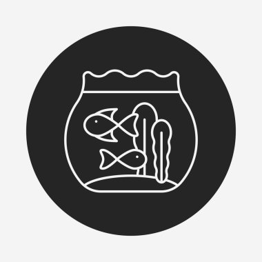 balık yuvarlak kase satırı simgesi