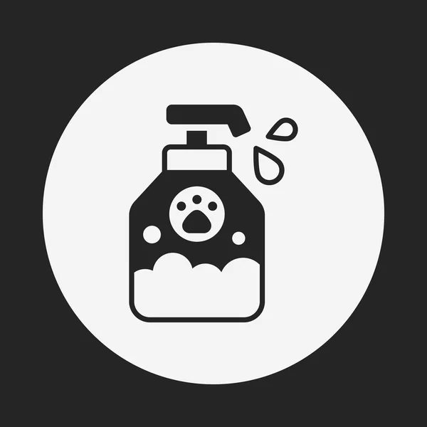 Sällskapsdjur schamponera ikonen — Stock vektor